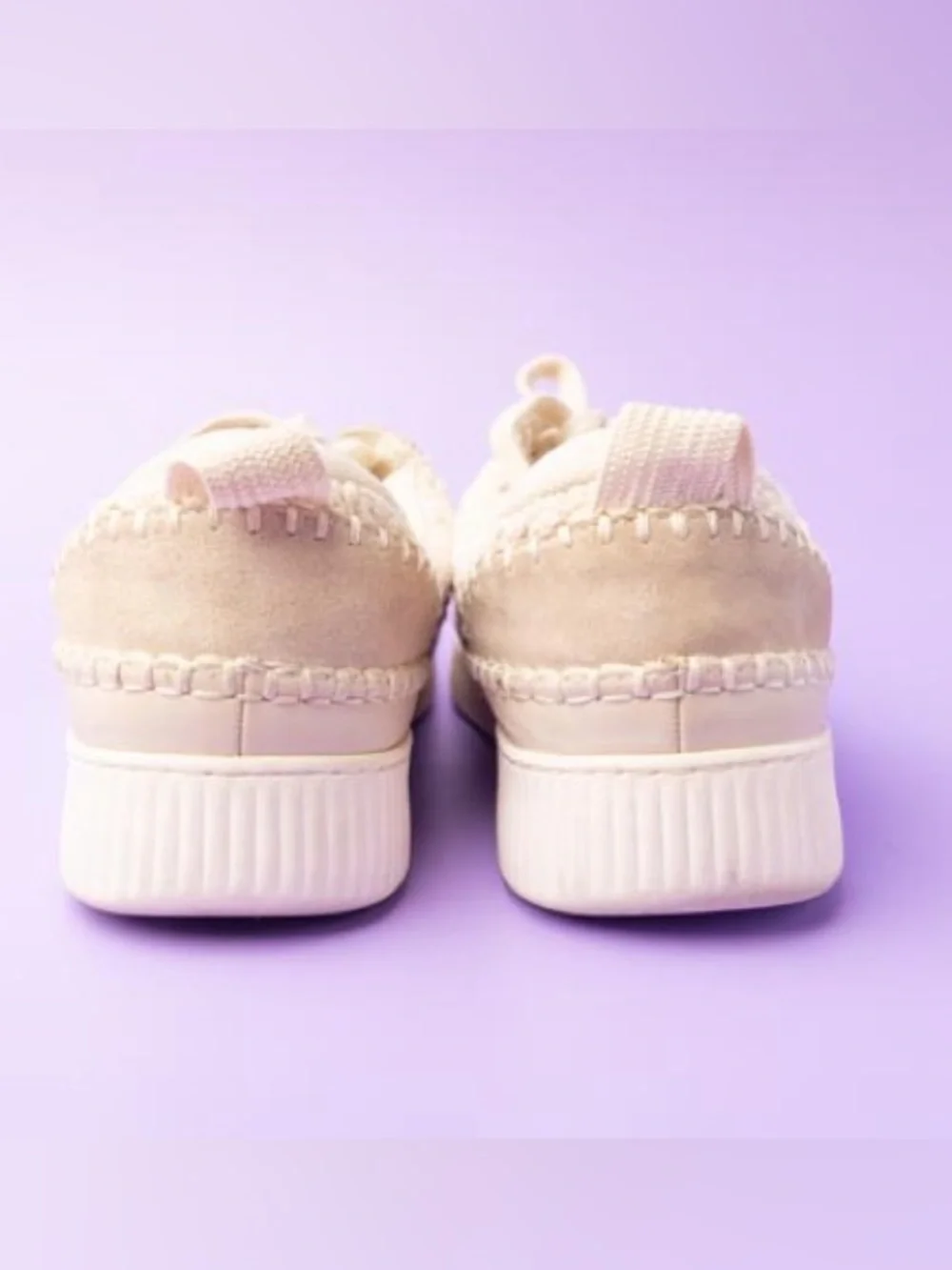 Dolce Vita Cream Woven Platform Sneakers - Picture 4 of 11